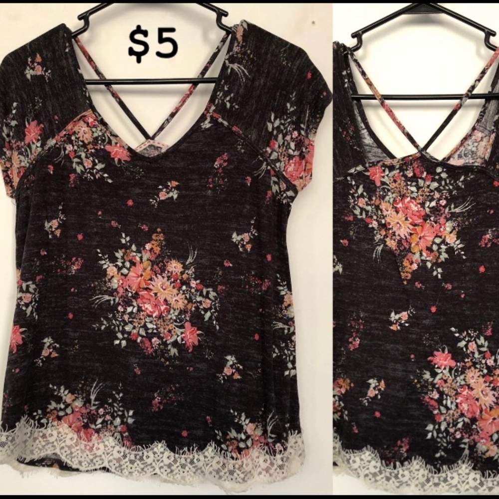 Floral lace blouse